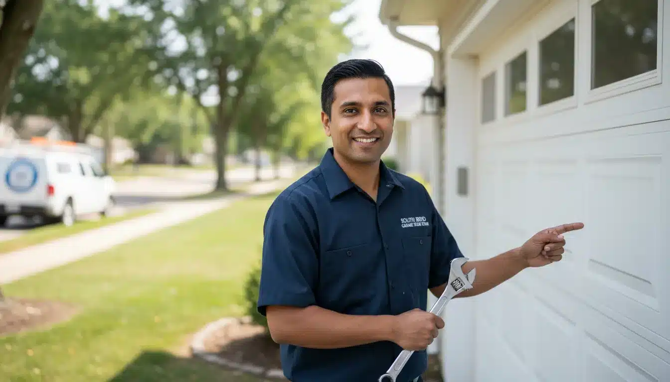 Garage door repair technician for same-day service in South Bend IN